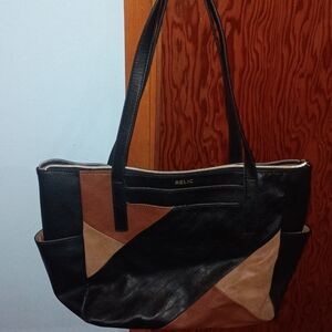 Relic Multi-Tone Black and Brown Tote Bag